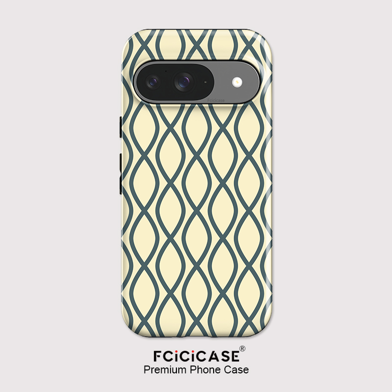 Google Pixel 9 - Fcicicase Moda Çizgili Baskılı Telefon Kılıfı