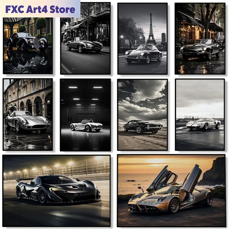 Luxury Lifestyle Photography - Çerçevesiz Modern Ünlü Marka Arabalar Posteri