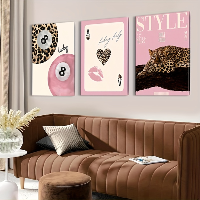 3 adet Leopar Çita Kanvas Tabl - Luxury Lifestyle Photography incelemesi ve fiyatı