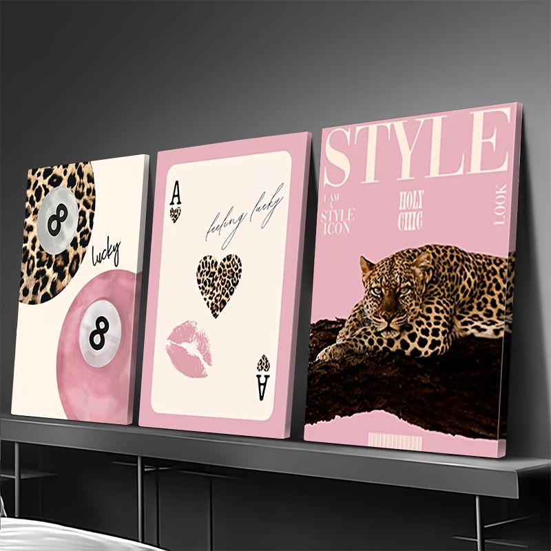 3 adet Leopar Çita Kanvas Tabl - Luxury Lifestyle Photography incelemesi ve fiyatı